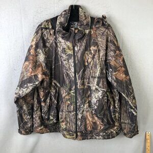 Winchester Jacket Mens XL Camo Fleece Lined Hooded Hunting Zip Pockets Outdoor